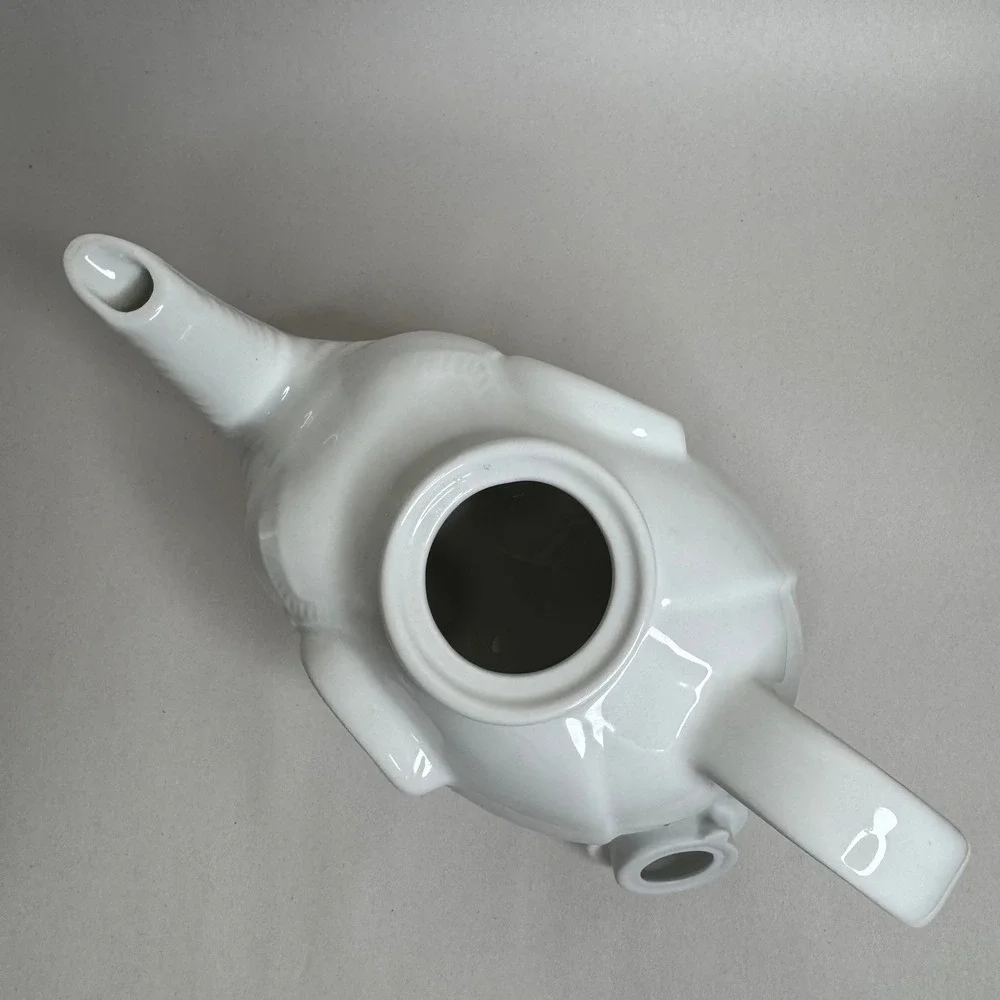 Gordon‎ Bleu White Ceramic Elephant Teapot